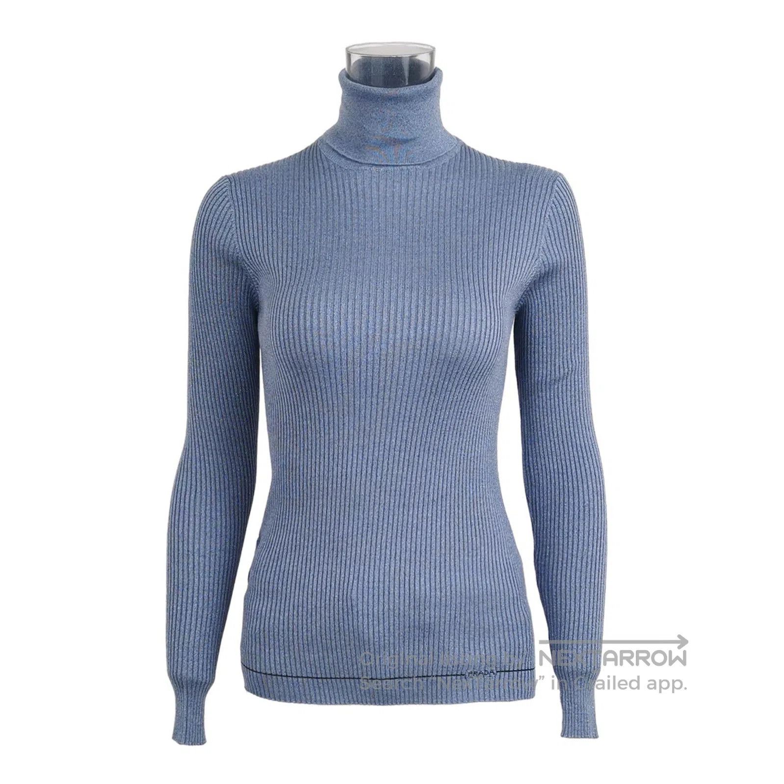Prada Prada Plain Turtleneck Ribbed Knit Sweater . Size M / US 6-8 / IT 42-44 - 1 Thumbnail