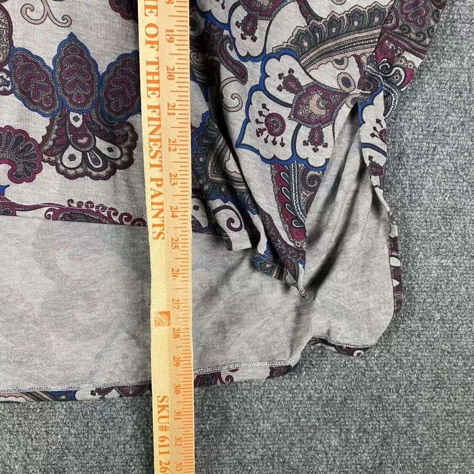 Chicos Chico's Blouse Women's M/L Paisley Short Sleeve Adults Size M / US 6-8 / IT 42-44 - 6 Thumbnail