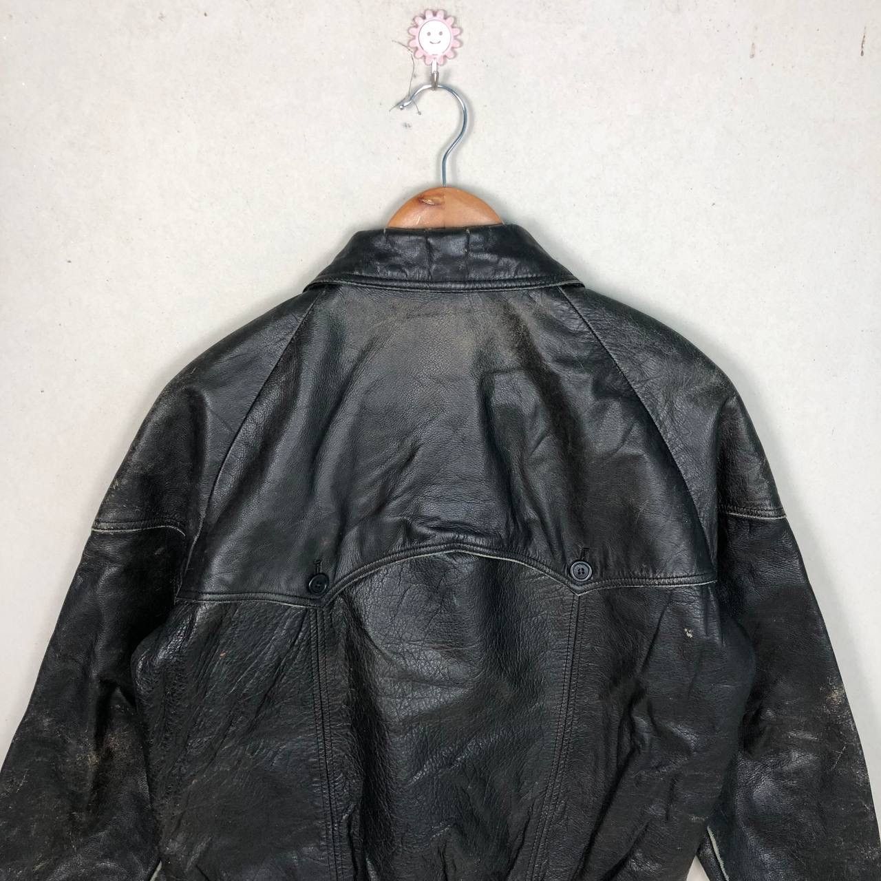 Japanese Brand Vintage Leather IS-674-MS Flight Jacket Black Size US M / EU 48-50 / 2 - 5 Thumbnail