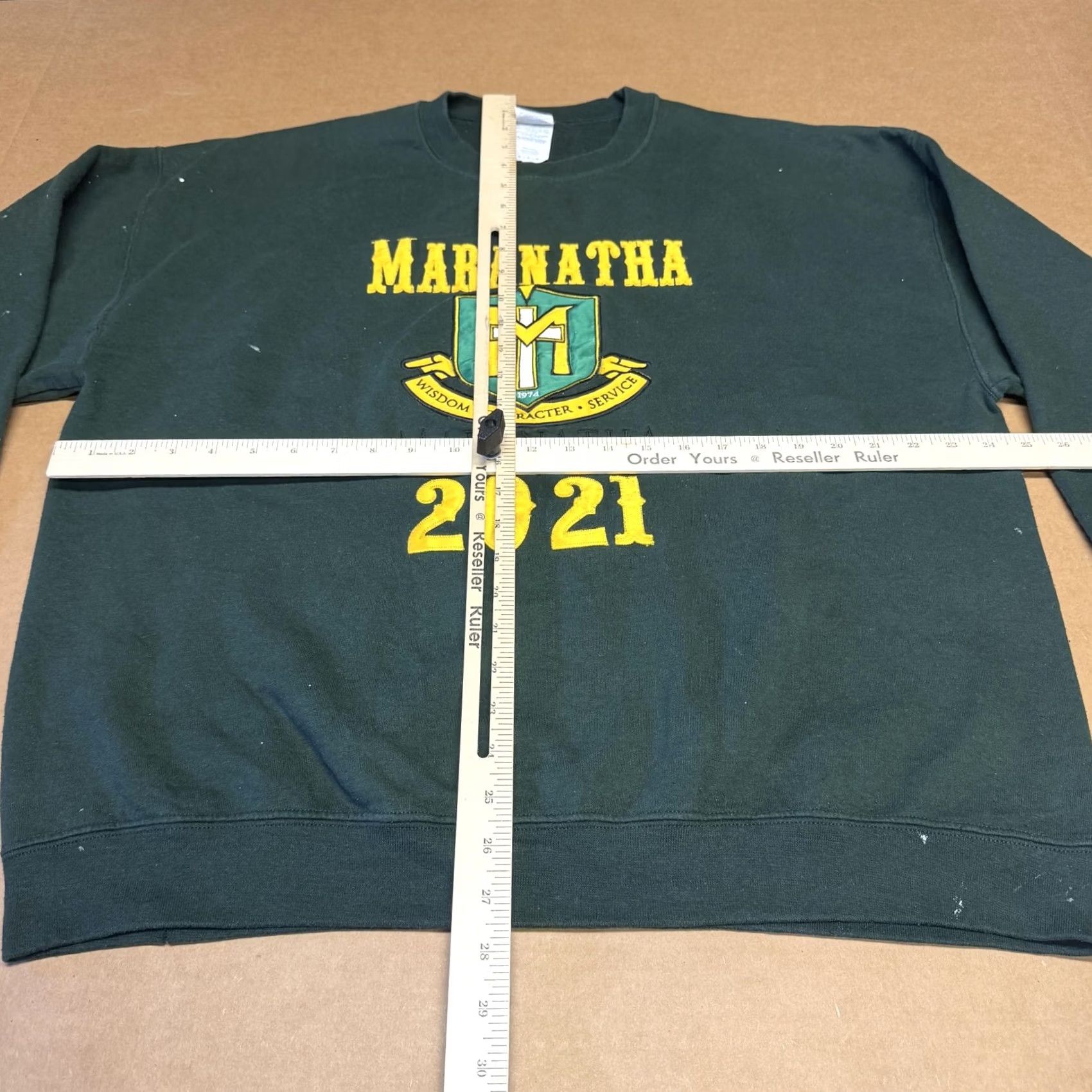 Gildan Gildan Heavy Blend Sweatshirt Mens XL Green Maranatha 2021 MCA Eagles Graphic Crew Neck Pullover Fleece Size US XL / EU 56 / 4 - 6 Thumbnail