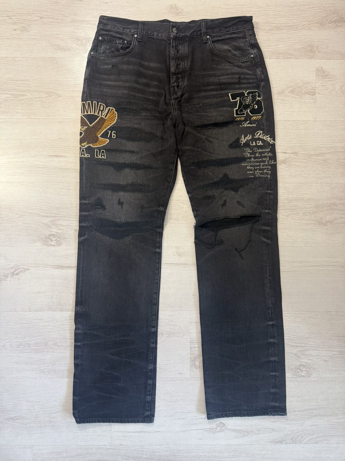 Amiri Amiri Varsity Eagle Logo Jeans Size US 36 / EU 52 - 1 Thumbnail