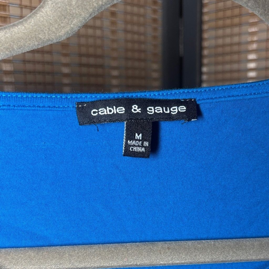 Other Cable & Gauge Vibrant Blue Long Sleeve Top Size M / US 6-8 / IT 42-44 - 2 Thumbnail