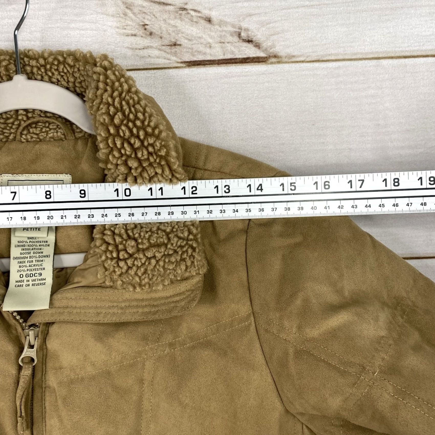 Vintage LL Bean Jacket Womens PS Petite Brown Down Parka Coat Hooded Faux Fur/Suede Mid-Length Casual Womens Vestige Vintage: No Size S / US 4 / IT 40 - 6 Thumbnail