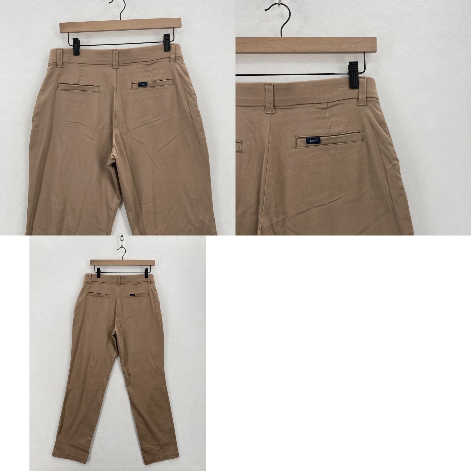 Lee Lee Chino Pants Women's 10 Straight Leg Brown Stretch Mid Rise Comfort Waistband Size 32" / US 10 / IT 46 - 9 Thumbnail
