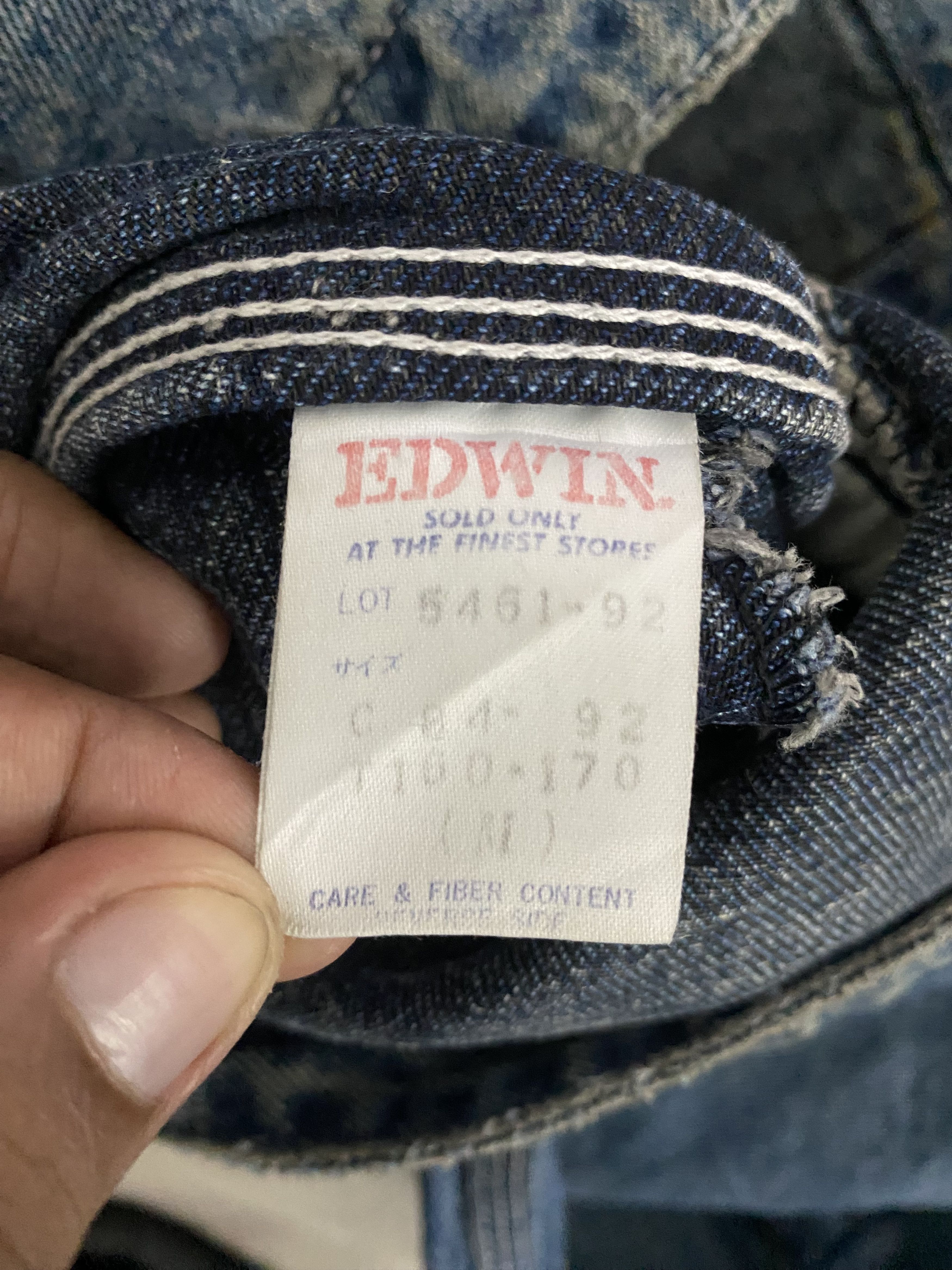 Edwin VINTAGE EDWIN Crown Embroidered Zip Denim Bomber Jacket (M) Size US M / EU 48-50 / 2 - 14 Thumbnail