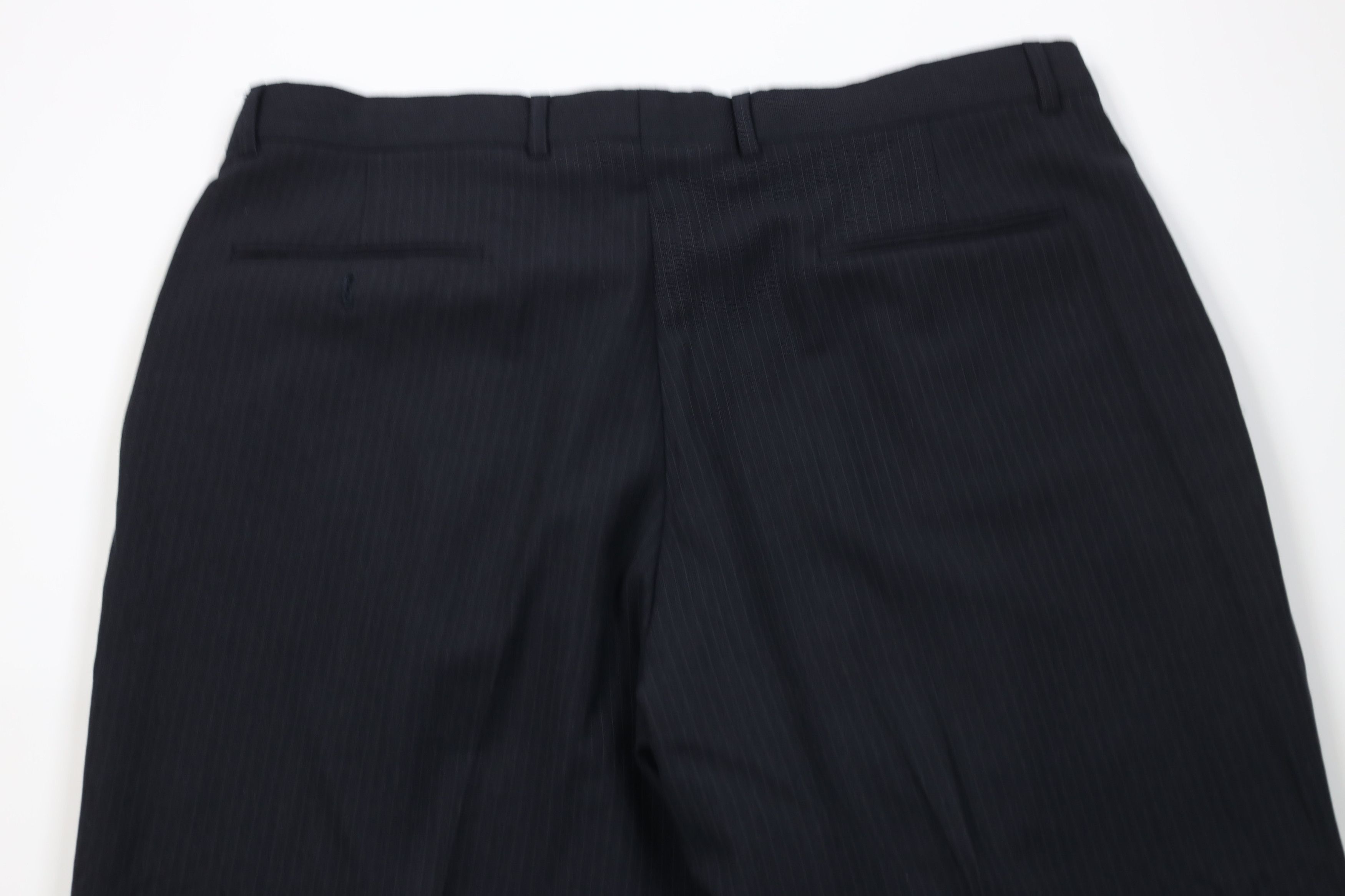 Vintage Vintage 90s Streetwear Pinstriped Wide Leg Chino Pants Black Size US 36 / EU 52 - 8 Thumbnail