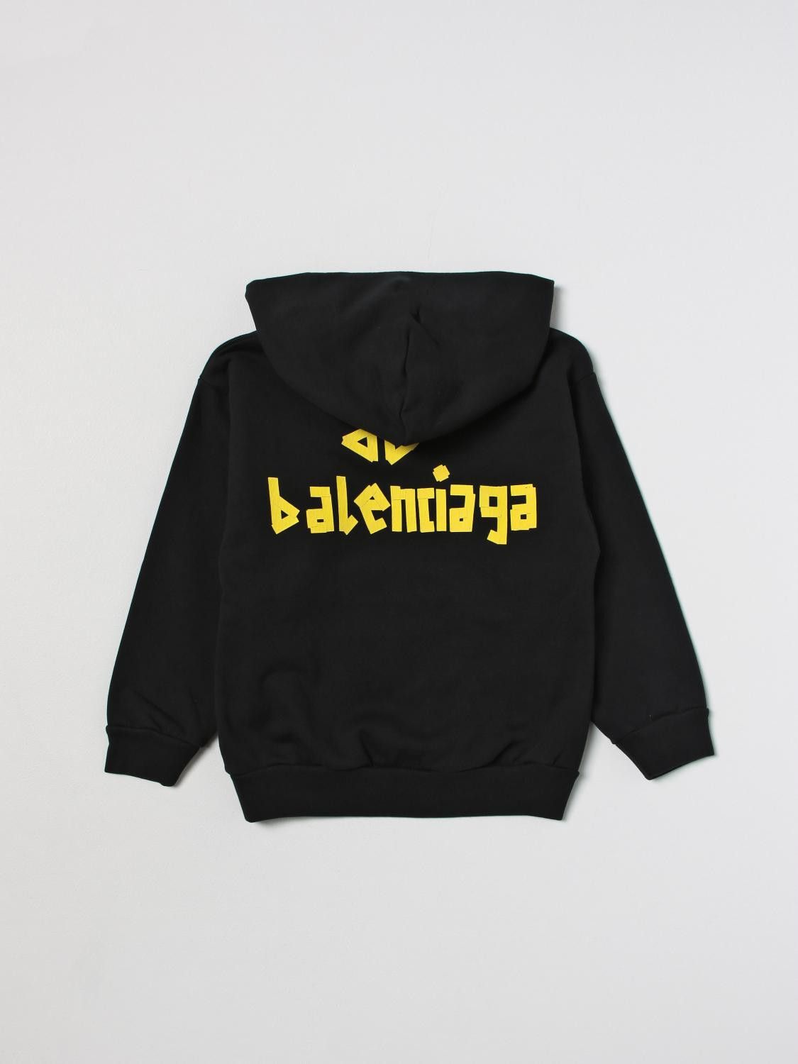 Balenciaga o1srvl11e0426 Size: 2 / KIDS Tape Type Hoodie in Black Size US XXS / EU 40 - 2 Thumbnail