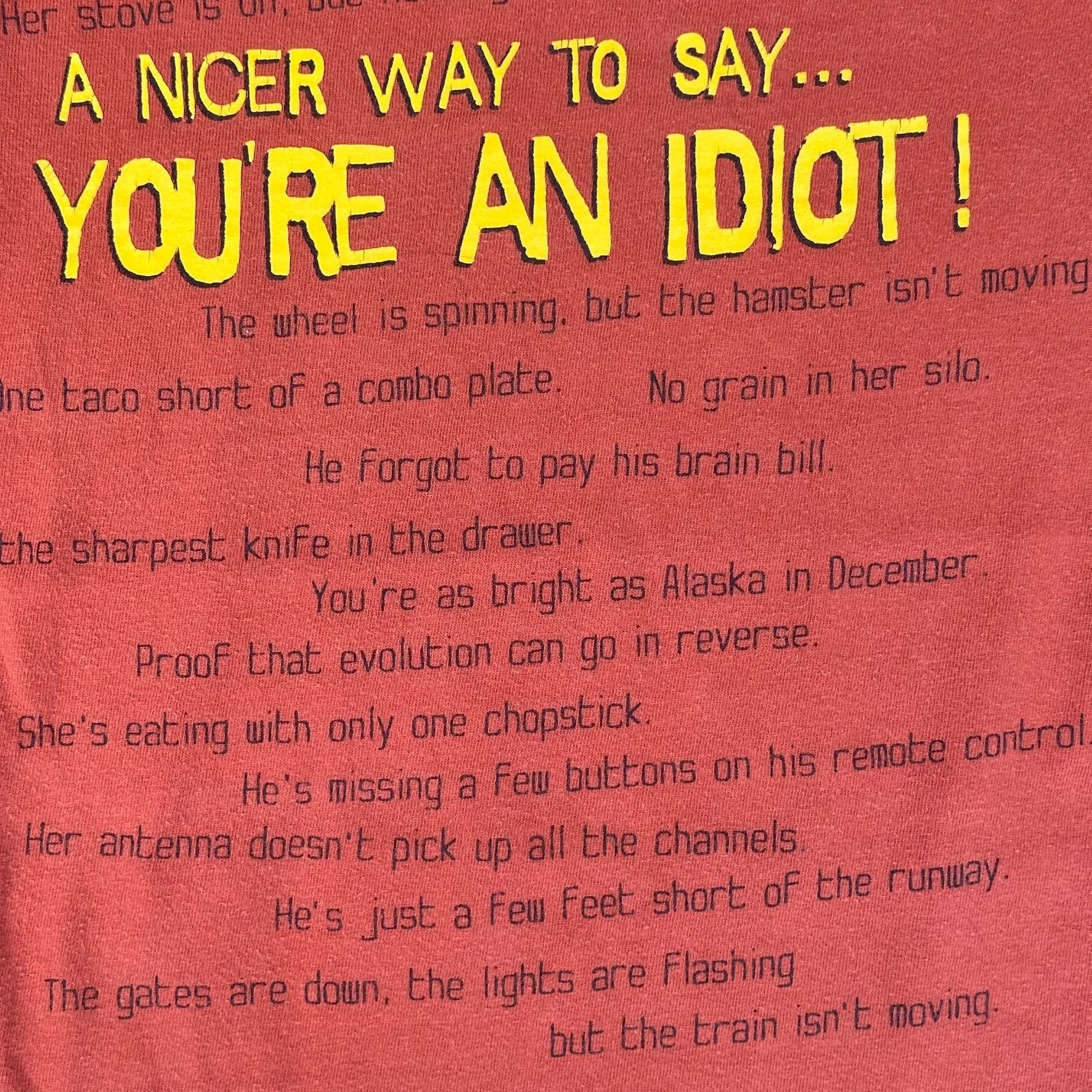 Vintage Vintage Y2K Rude Idiot Humor T-Shirt Offensive Skater Punk F Size US L / EU 52-54 / 3 - 2 Thumbnail