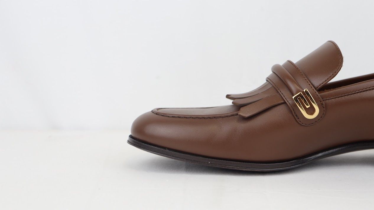Gucci o1rshd1 New Waxed Calf Moccasins Leather in Brown Size US 9.5 / EU 42-43 - 3 Thumbnail