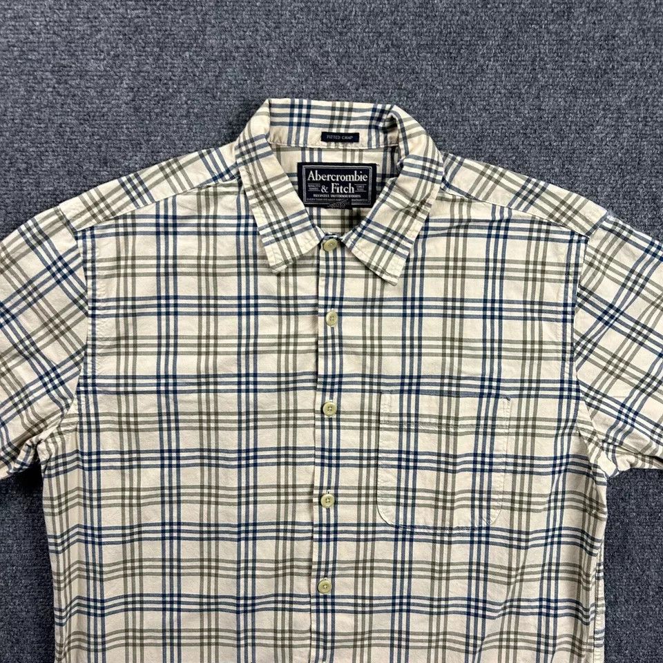 Abercrombie & Fitch Abercrombie & Fitch Shirt Mens Medium Plaid Fitted Camp Size US M / EU 48-50 / 2 - 2 Thumbnail