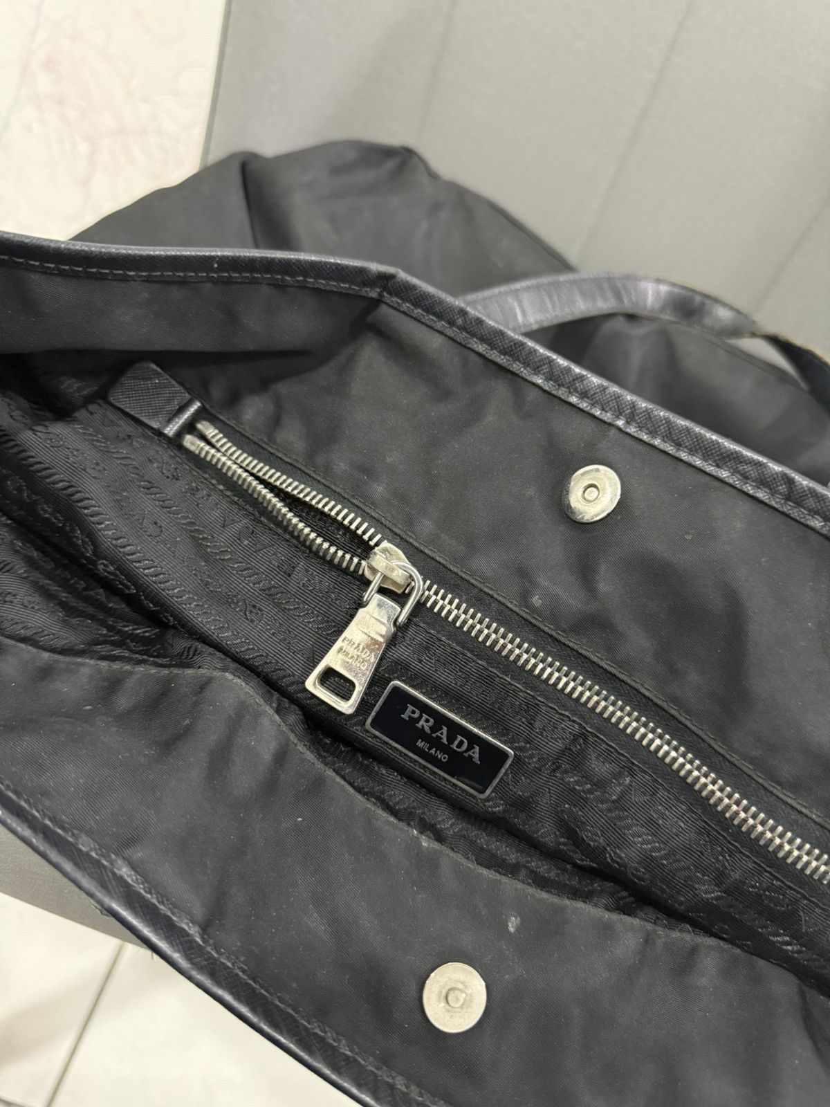 Prada Vintage Prada Black Medium Robot Tote Bag Size ONE SIZE - 14 Thumbnail