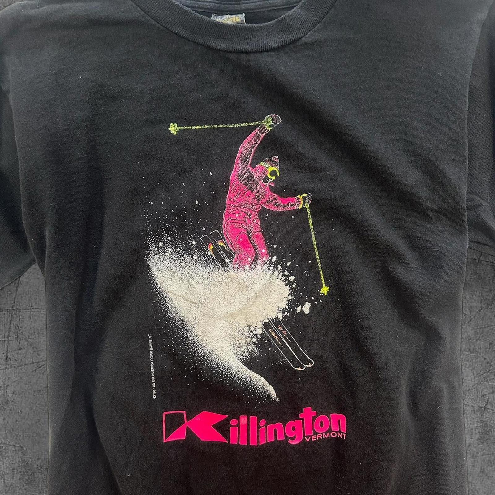 Vintage 1987 Killington Vermont Ski Tee Size US M / EU 48-50 / 2 - 2 Thumbnail