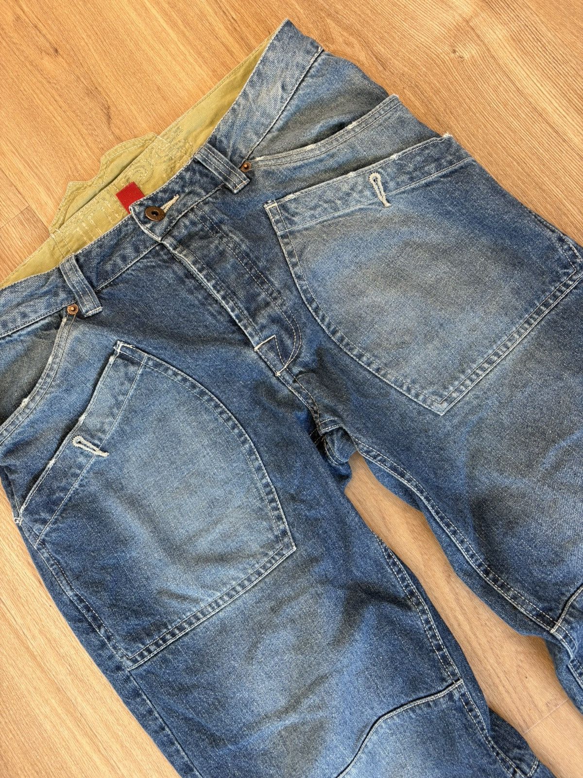 Marithe + Francois Girbaud Vintage tipster tactical multi pocket Jeans Size US 31 - 3 Thumbnail