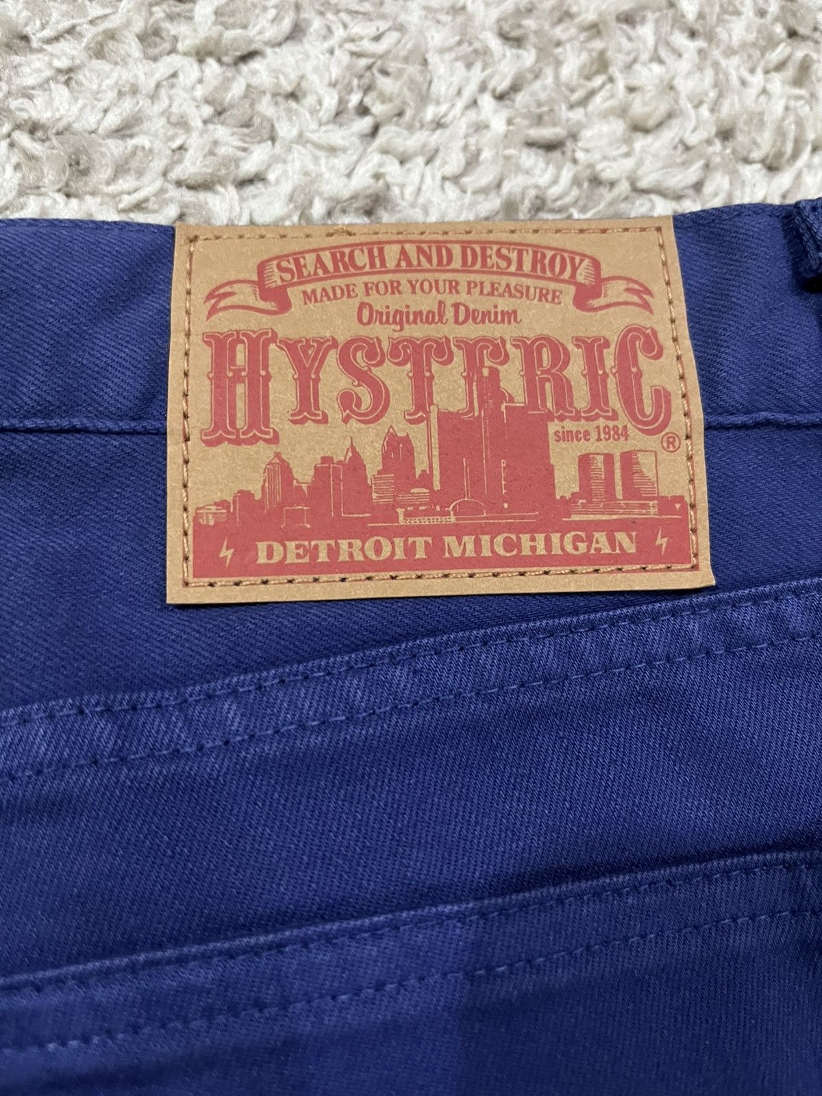 Hysteric Glamour 🔥 HYSTERIC GLAMOUR DETROIT MICHIGAN SEARCH AND DESTROY DENIM Size US 33 - 1 Thumbnail
