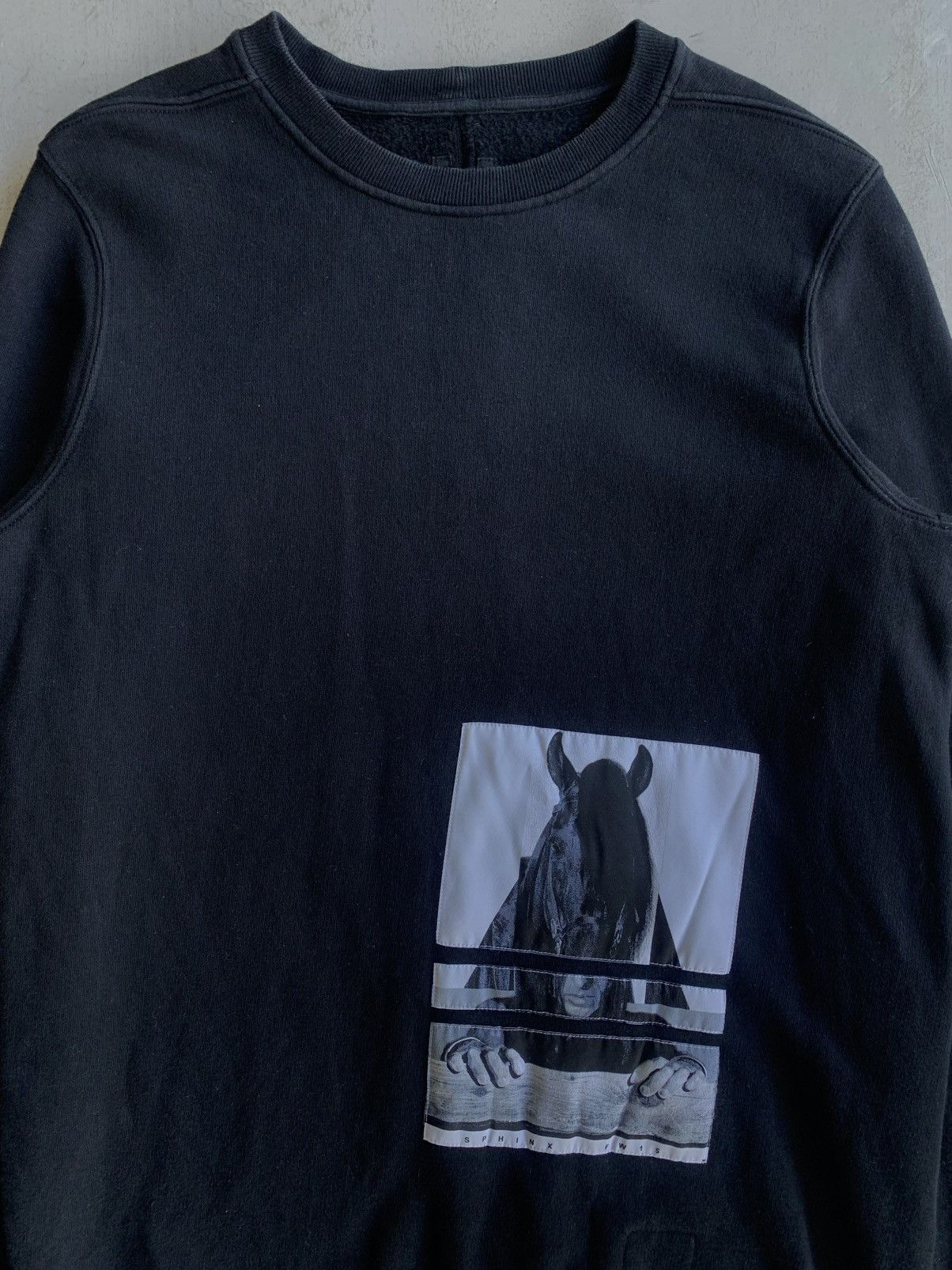 Rick Owens Drkshdw Rick Owens Drkshdw - FW15 Sphinx Horse Head Crewneck Size US S / EU 44-46 / 1 - 2 Thumbnail