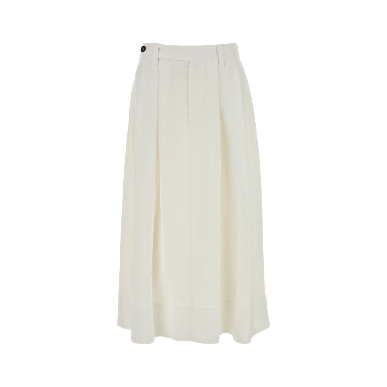 BRUNELLO CUCINELLI White Viscose Blend Skirt New & Authentic