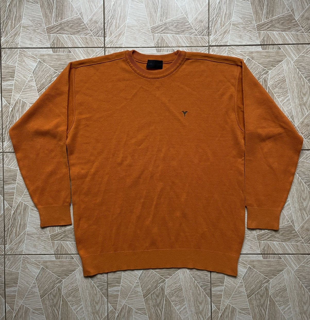 Carlo Colucci × Japanese Brand Vintage Italy Designer Carlo Colucci Knitted Sweater Orange Size US XL / EU 56 / 4 - 1 Thumbnail