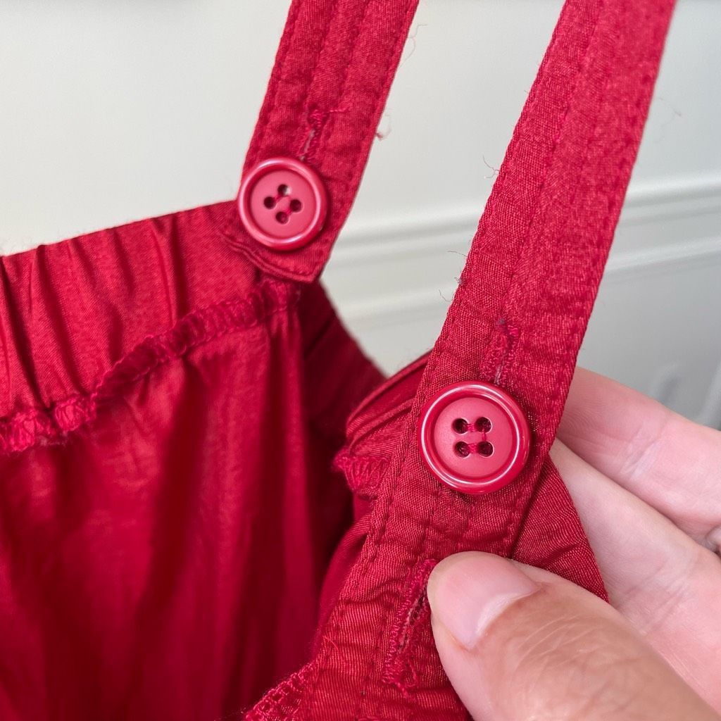 Other Vintage Y2K Apple Bottoms Red Satin Romper Removable Straps Size US 28 / EU 44 - 3 Thumbnail