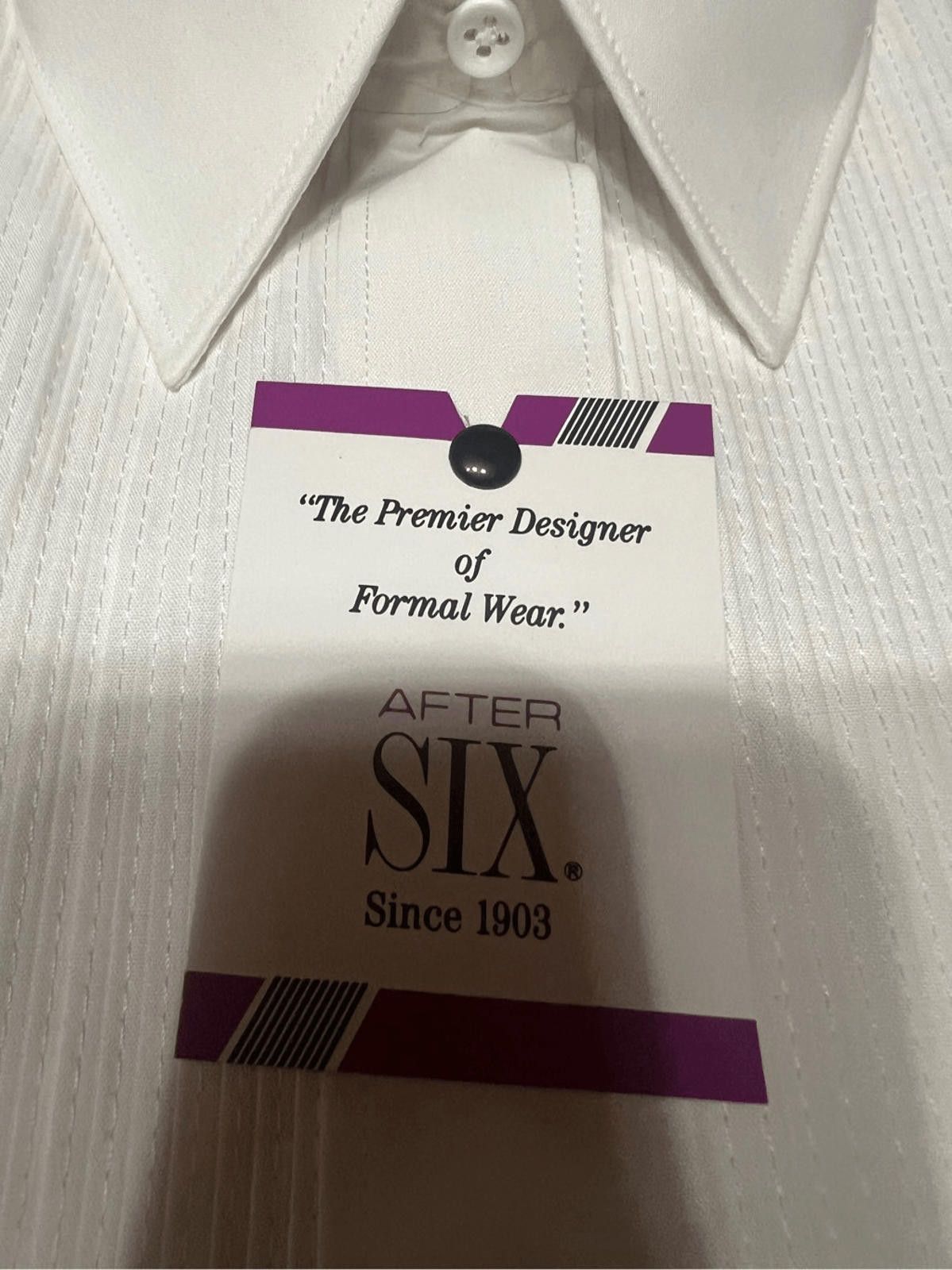 After Six After 6 Womans White Waitress tuxedo blouse Sz 14 NWT Size XL / US 12-14 / IT 48-50 - 4 Thumbnail