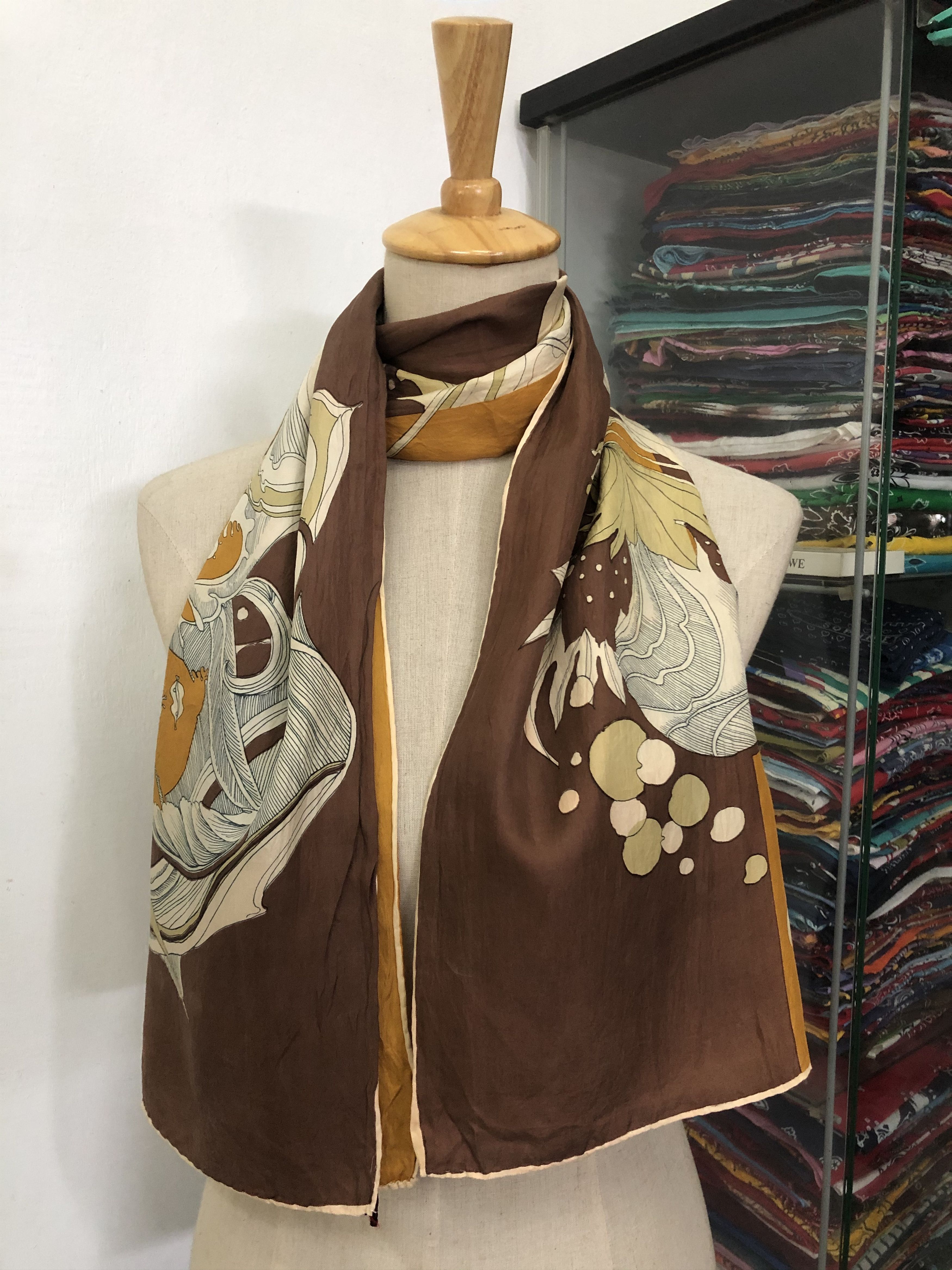 Vintage Vintage Silk Scarf Size ONE SIZE - 1 Thumbnail