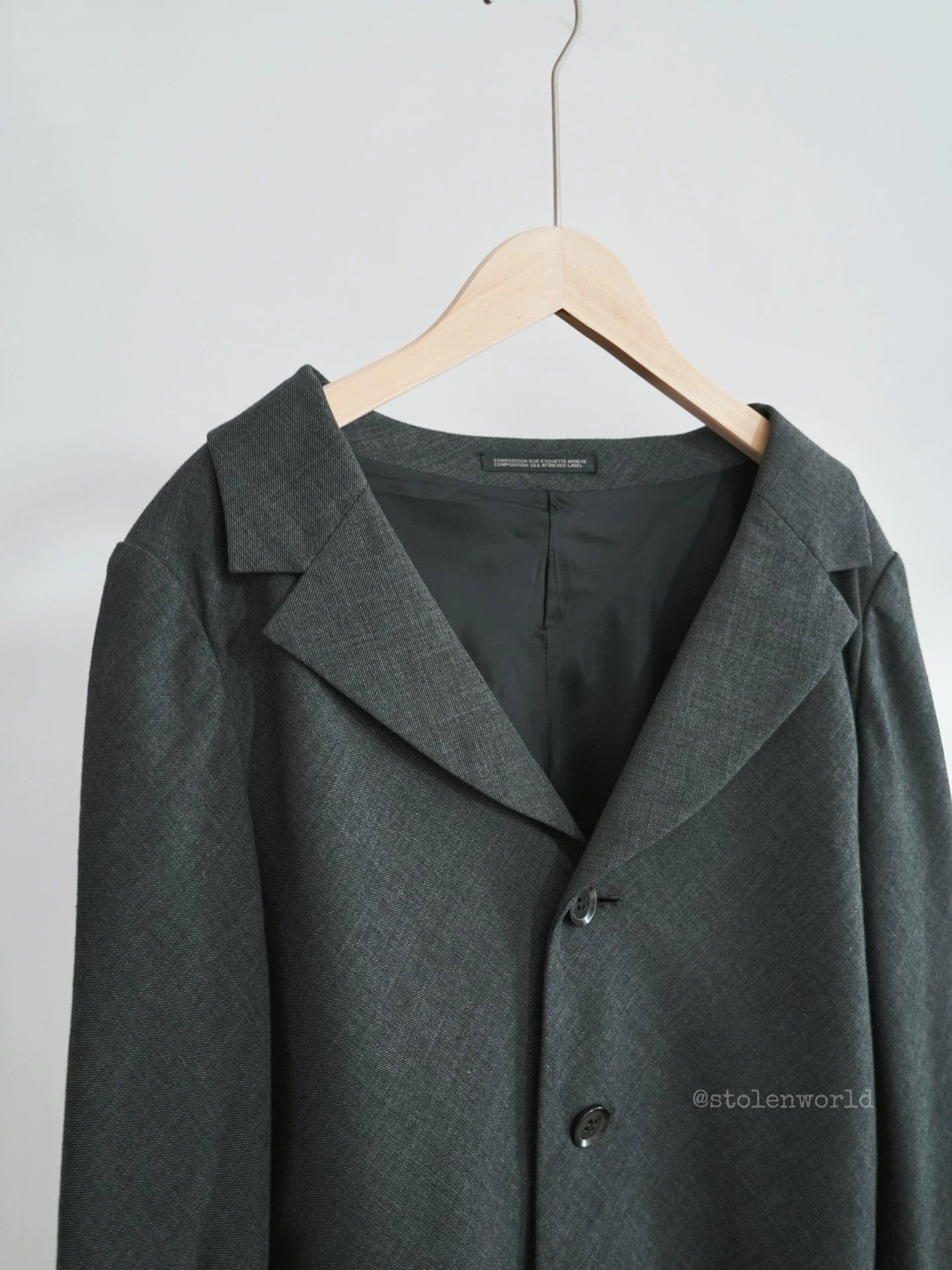 Yohji Yamamoto Yohji Yamamoto Noir Cotton-Linen-Wool Suit Jacket Size S / US 4 / IT 40 - 3 Thumbnail
