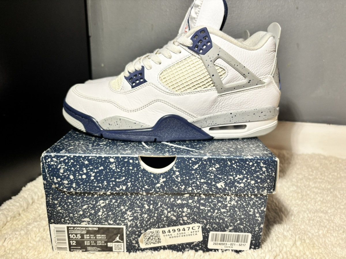 Jordan Brand Midnight Navy Air Jordan 4 Size US 10.5 / EU 43-44 - 3 Thumbnail