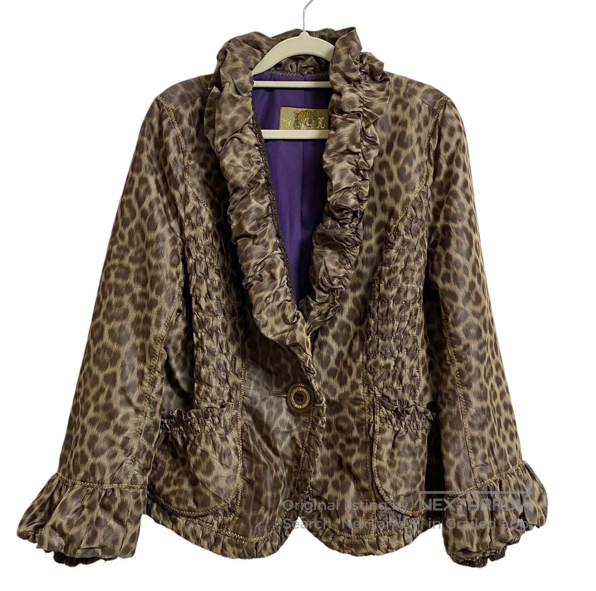 Italian Leopard Print Jacket.