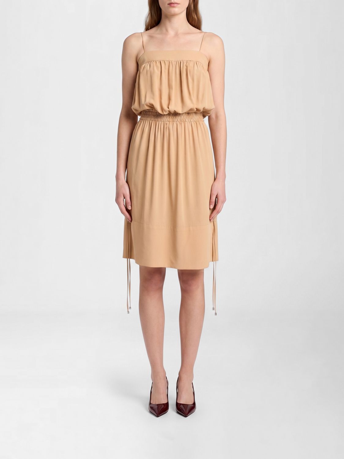 Saint Laurent Paris Saint Laurent Dress Woman Beige Size XS / US 0-2 / IT 36-38 - 1 Thumbnail