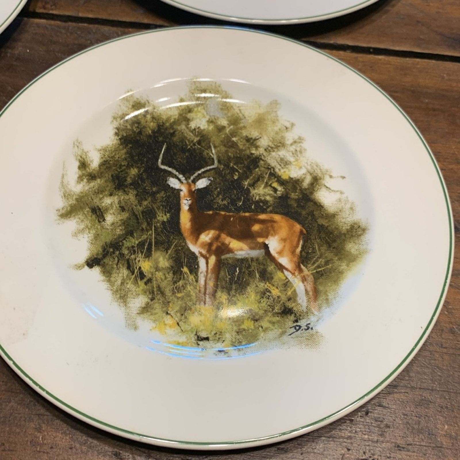 Vintage 5 rare Wedgewood wildlife WWF dinner plates David Shepherd Size ONE SIZE - 5 Thumbnail
