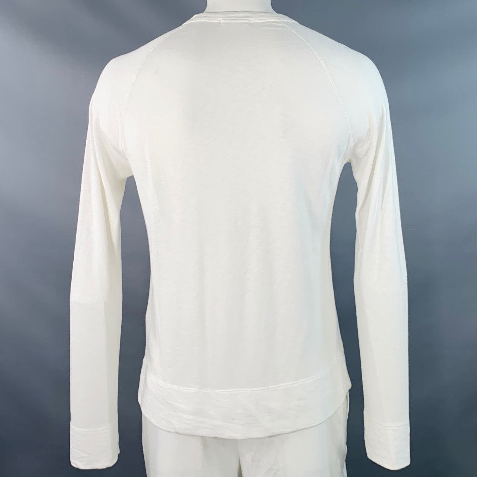 James Perse JAMES PERSE Size S White Cotton Crew Neck Sweatshirt Size US S / EU 44-46 / 1 - 3 Thumbnail