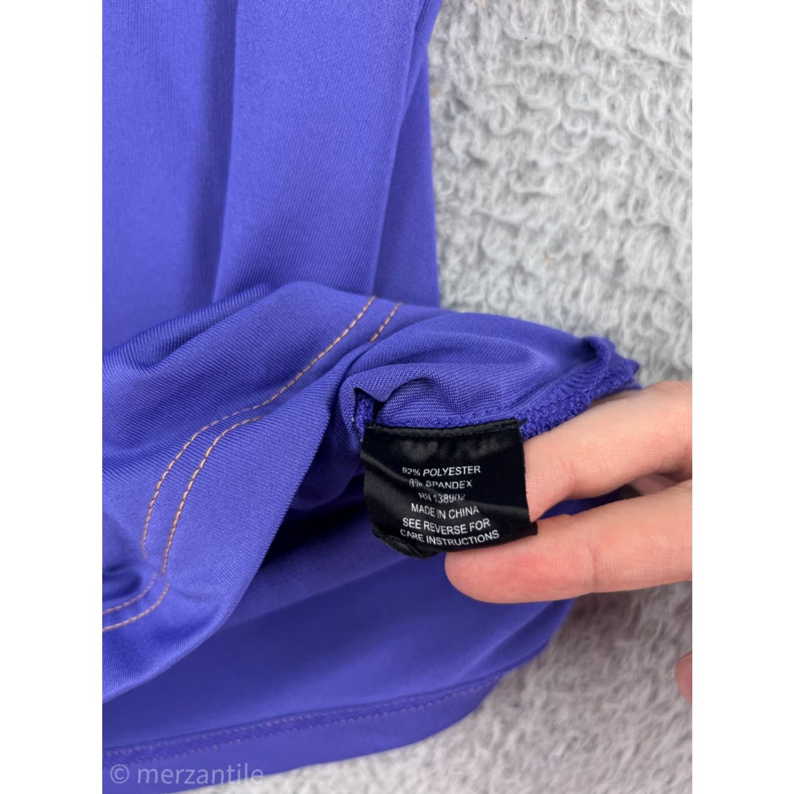 Vintage QED Style Polo Shirt Mens Large Purple Short Sleeve Polyester Polo Golf Shirt Size US L / EU 52-54 / 3 - 4 Thumbnail
