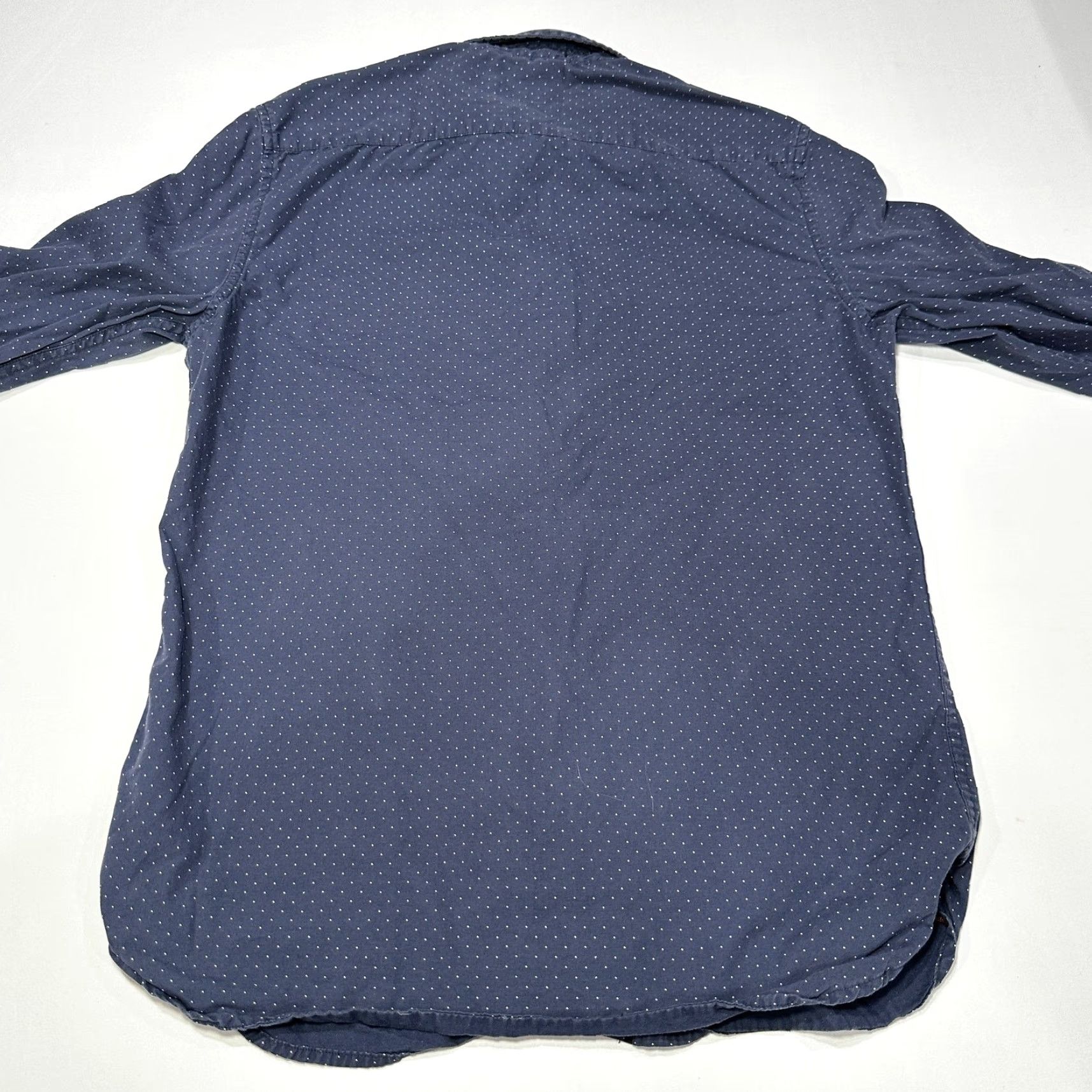 Vintage CACTUS Shirt Men S Blue 100% Cotton Polka Dot Slim Fit Casual Preppy Button-Up Long Sleeve Fashion Office Casual Mens Size US S / EU 44-46 / 1 - 7 Thumbnail