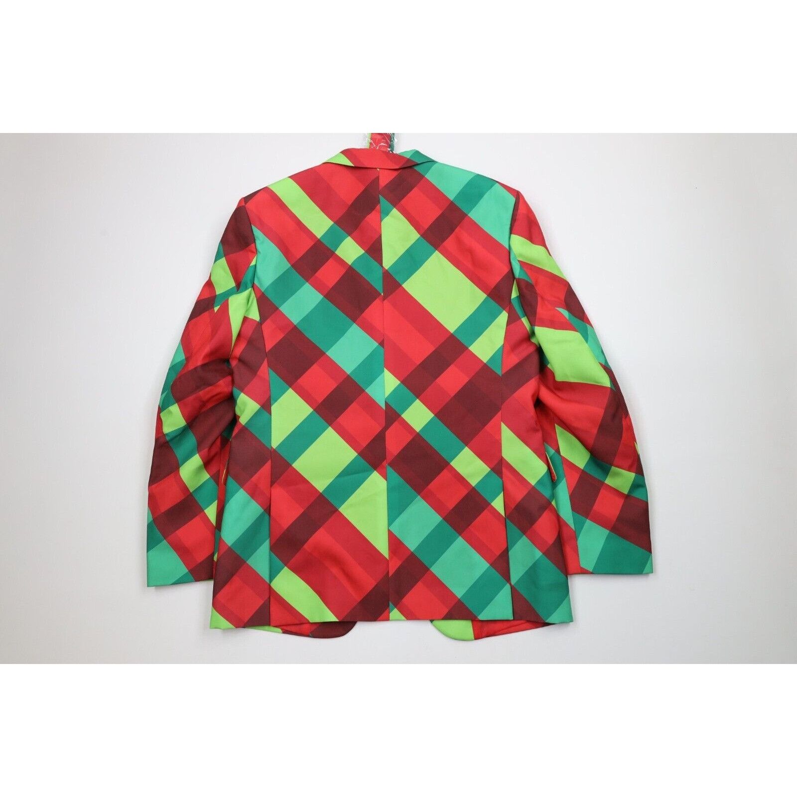 Vintage New Brave Man Christmas Plaid 3 Piece Suit 36R Size 36R - 9 Thumbnail
