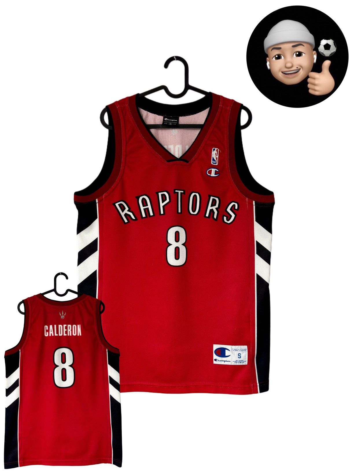 Champion × NBA × Vintage 90s Toronto Raptors Calderon Champion Basketball Jersey NBA Size US S / EU 44-46 / 1 - 1 Thumbnail