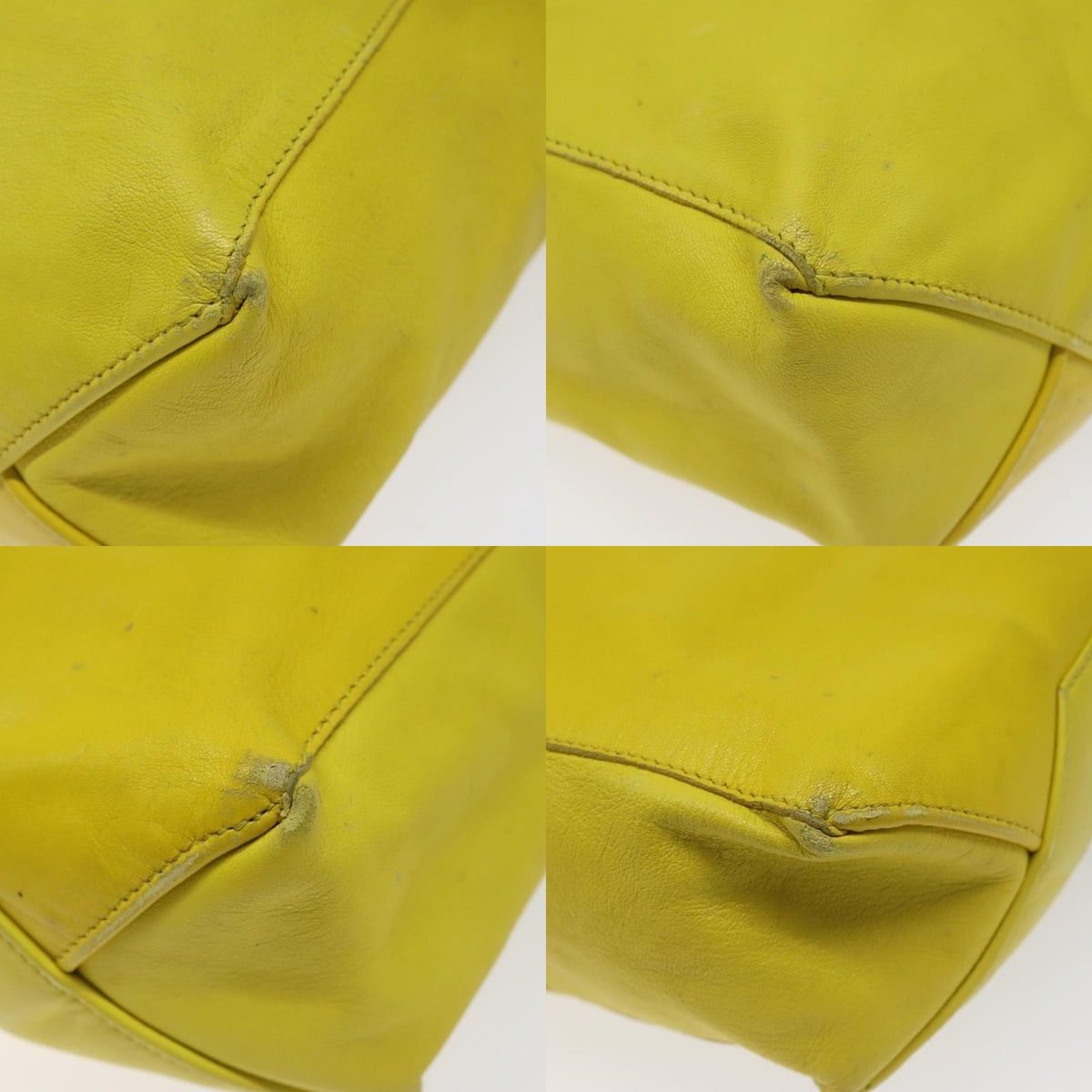 Celine CELINE Hand Bag Leather Yellow Size ONE SIZE - 10 Thumbnail