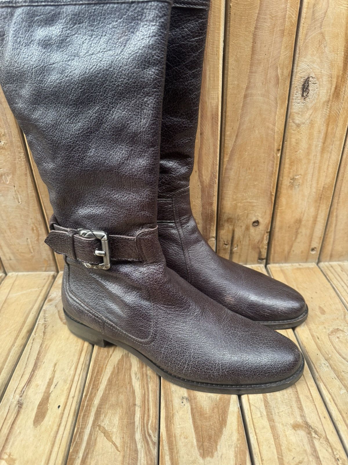 Burberry Burberry women’s brown leather pull on boots sz EUR 38 Size US 8 / IT 38 - 9 Thumbnail