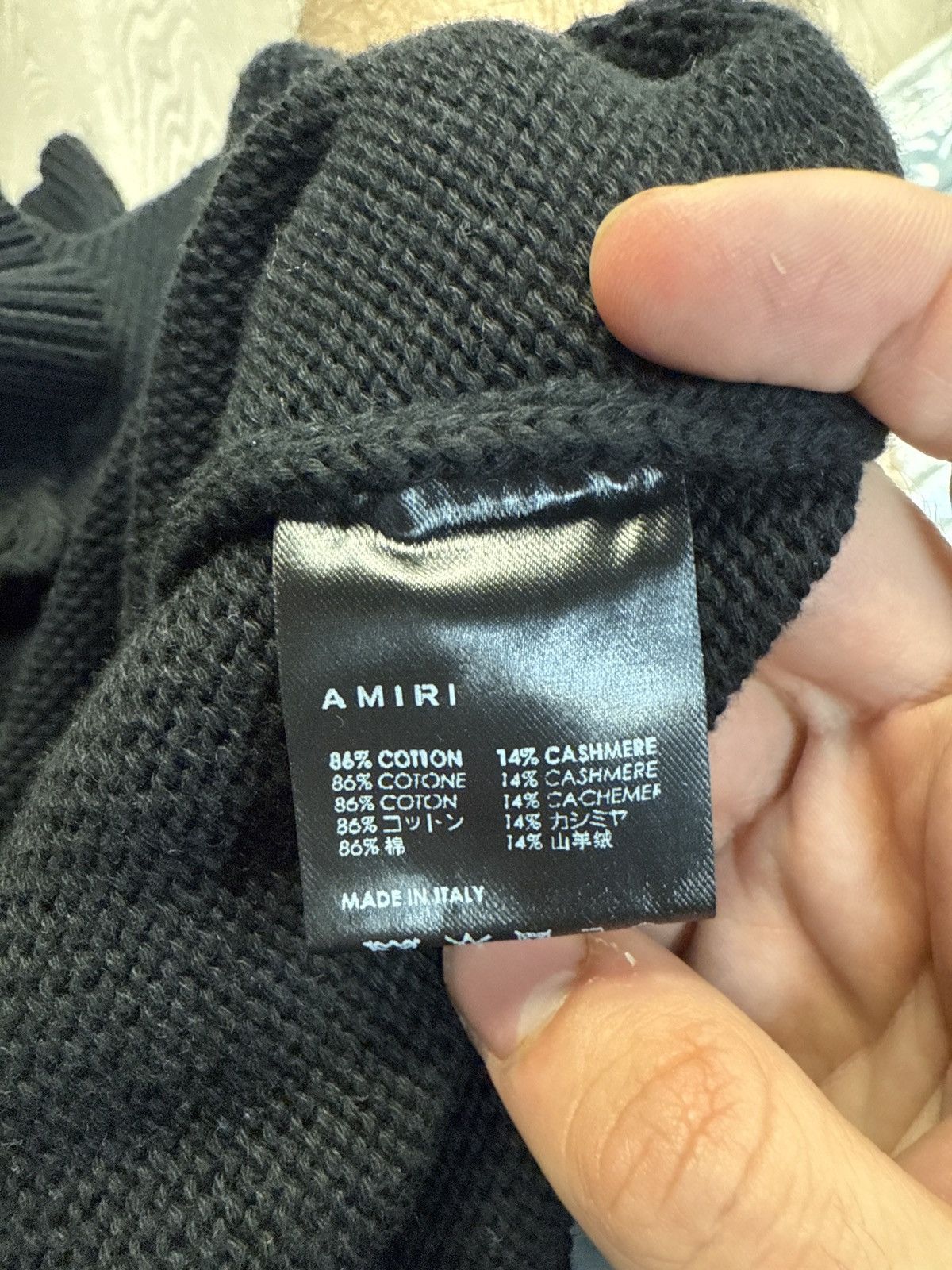 Amiri Amiri knit hooded sweatshirt black with white Size US L / EU 52-54 / 3 - 5 Thumbnail