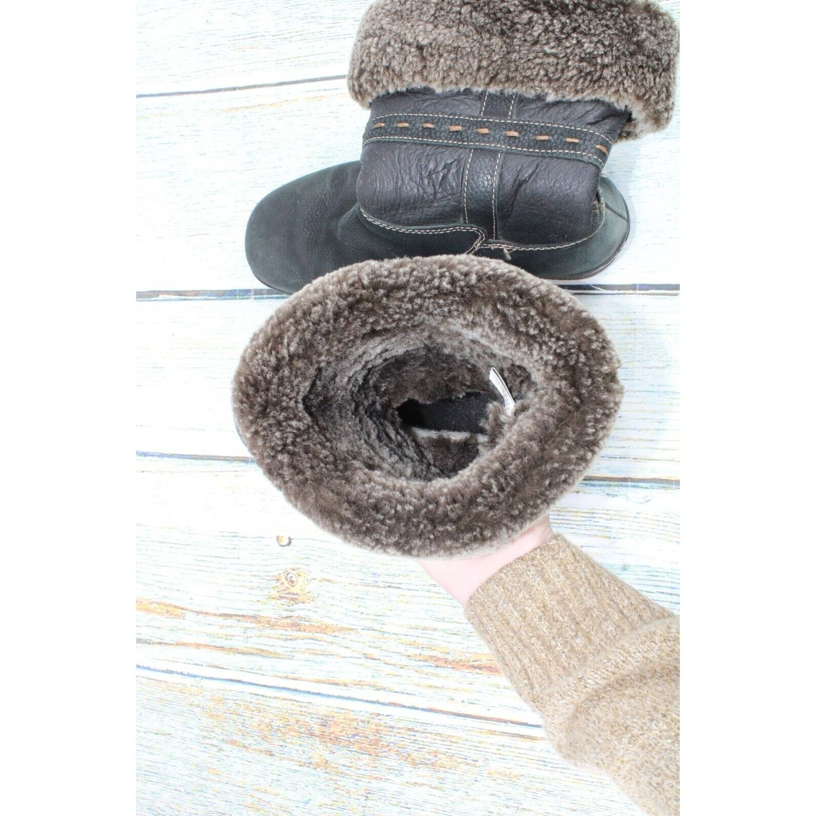 Blondo × Leather Blondo Women's Masym Mushroom Waterproof Fur Lined Boots Size US 8.5 / IT 38.5 - 7 Thumbnail
