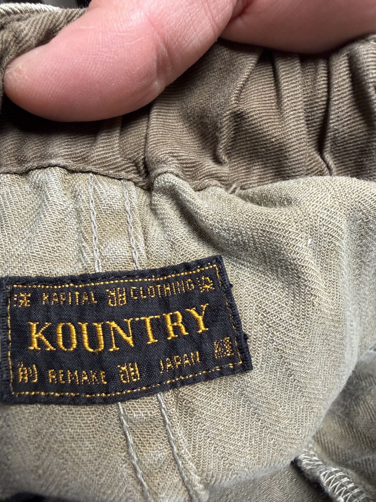 Kapital Kountry Kapital Sulfur Straight-Leg Embellished Herringbone Trousers Size US 30 / EU 46 - 4 Thumbnail