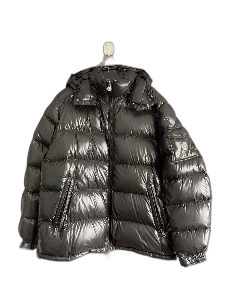 Moncler Black Shiny Down Jacket Size 6 Size US L / EU 52-54 / 3 - 1 Thumbnail