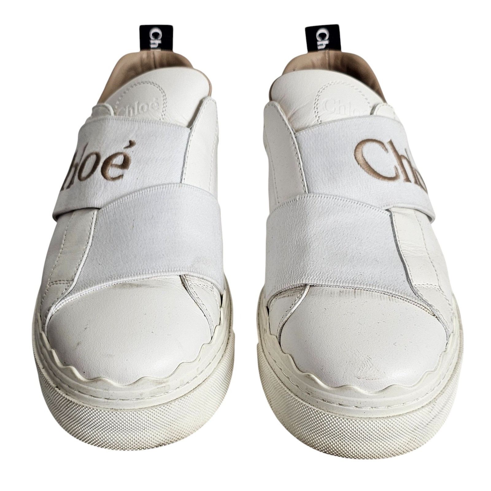 Chloe Chloé Lauren logo-strap leather slip-on sneaker Size US 5 / IT 35 - 4 Thumbnail