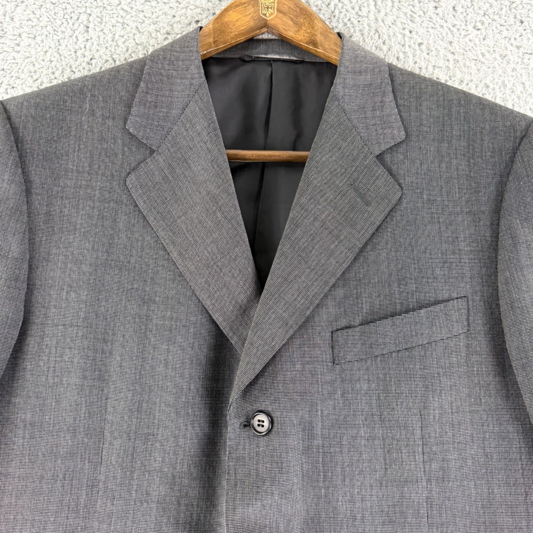 Canali Canali Blazer Coat Jacket Mens 44R Gray 100% Wool Made in Italy LS Blazer Size 44R - 2 Thumbnail
