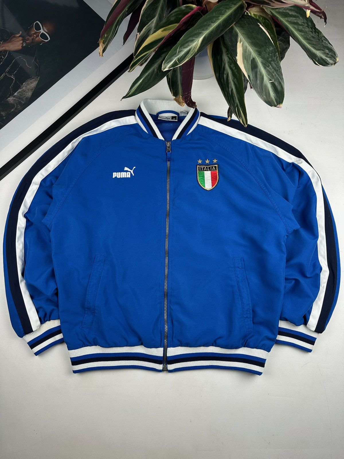 Puma Vintage 2000s Puma Italia FC Soccer zip jacket track top Size US M / EU 48-50 / 2 - 2 Thumbnail