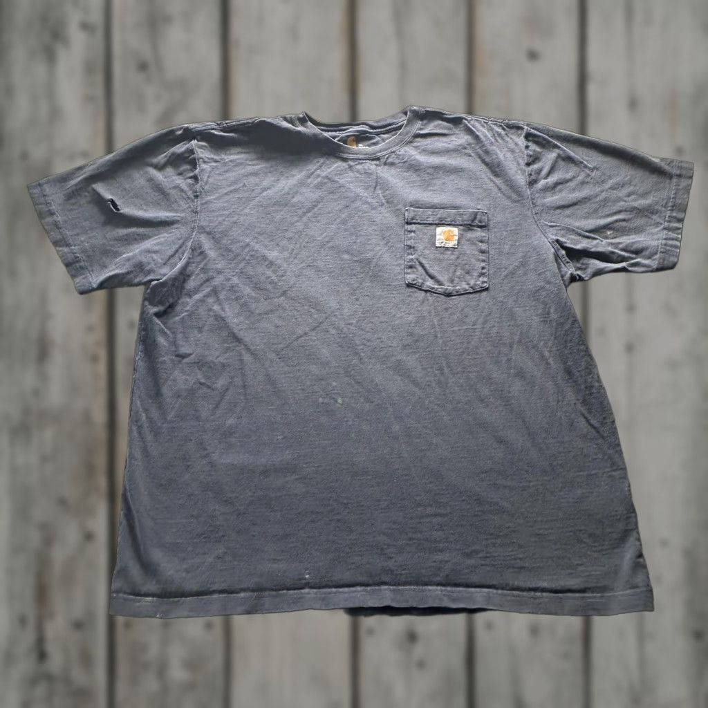 Carhartt Carhartt Shirt Mens XL Gray Original Fit Pocket Tee Workwear Crewneck Logo Size US XL / EU 56 / 4 - 1 Thumbnail