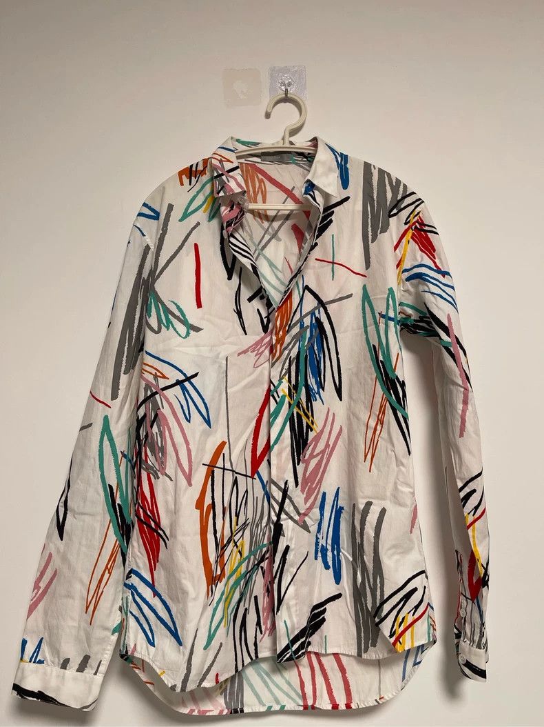 Dior Dior Size 38 Graffiti printed shirt Size 38 2502-Nextarro Size US XXS / EU 40 - 1 Thumbnail