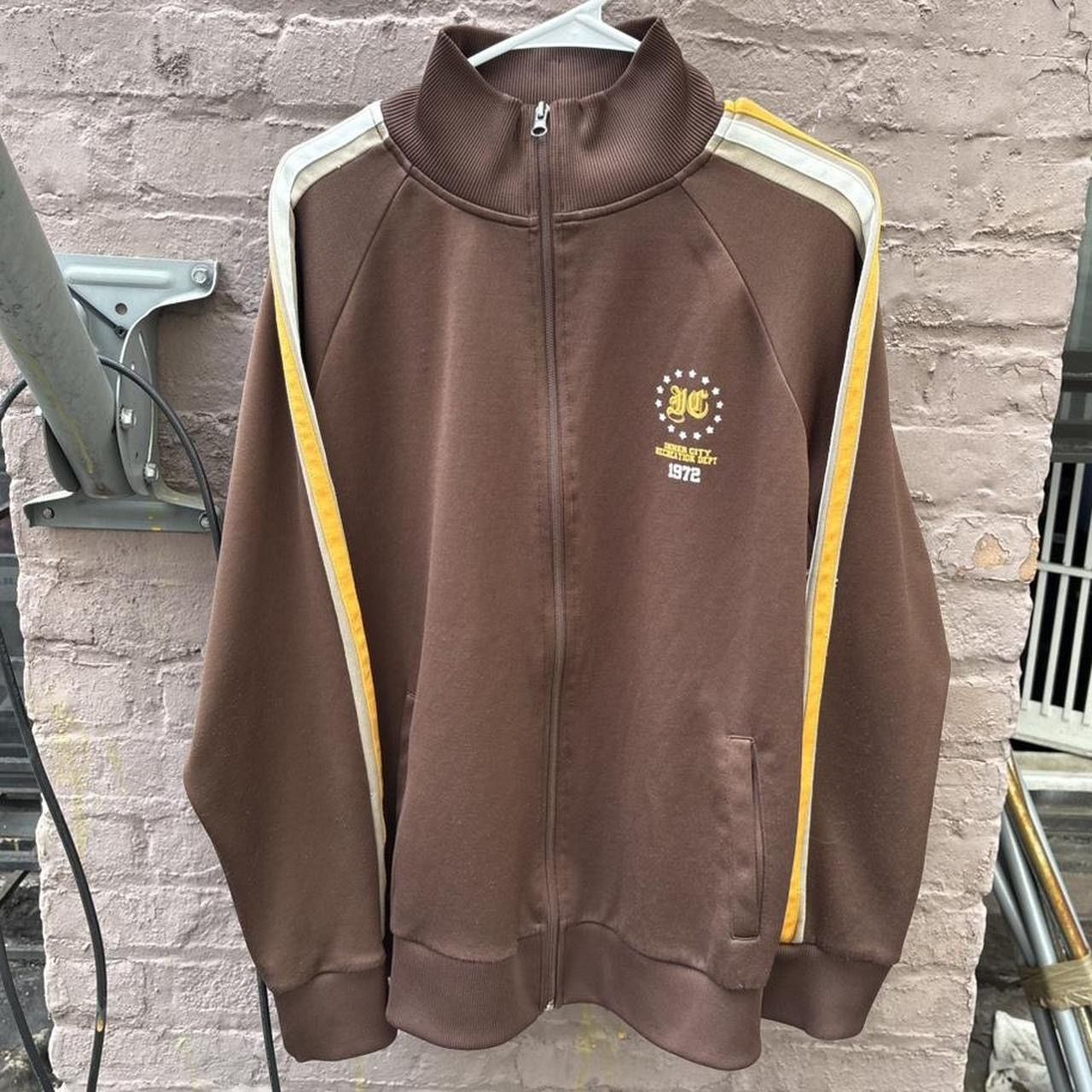 Vintage Y2K No Boundaries Brown Striped Raglan Zip Up Track Jacket Size US L / EU 52-54 / 3 - 1 Thumbnail