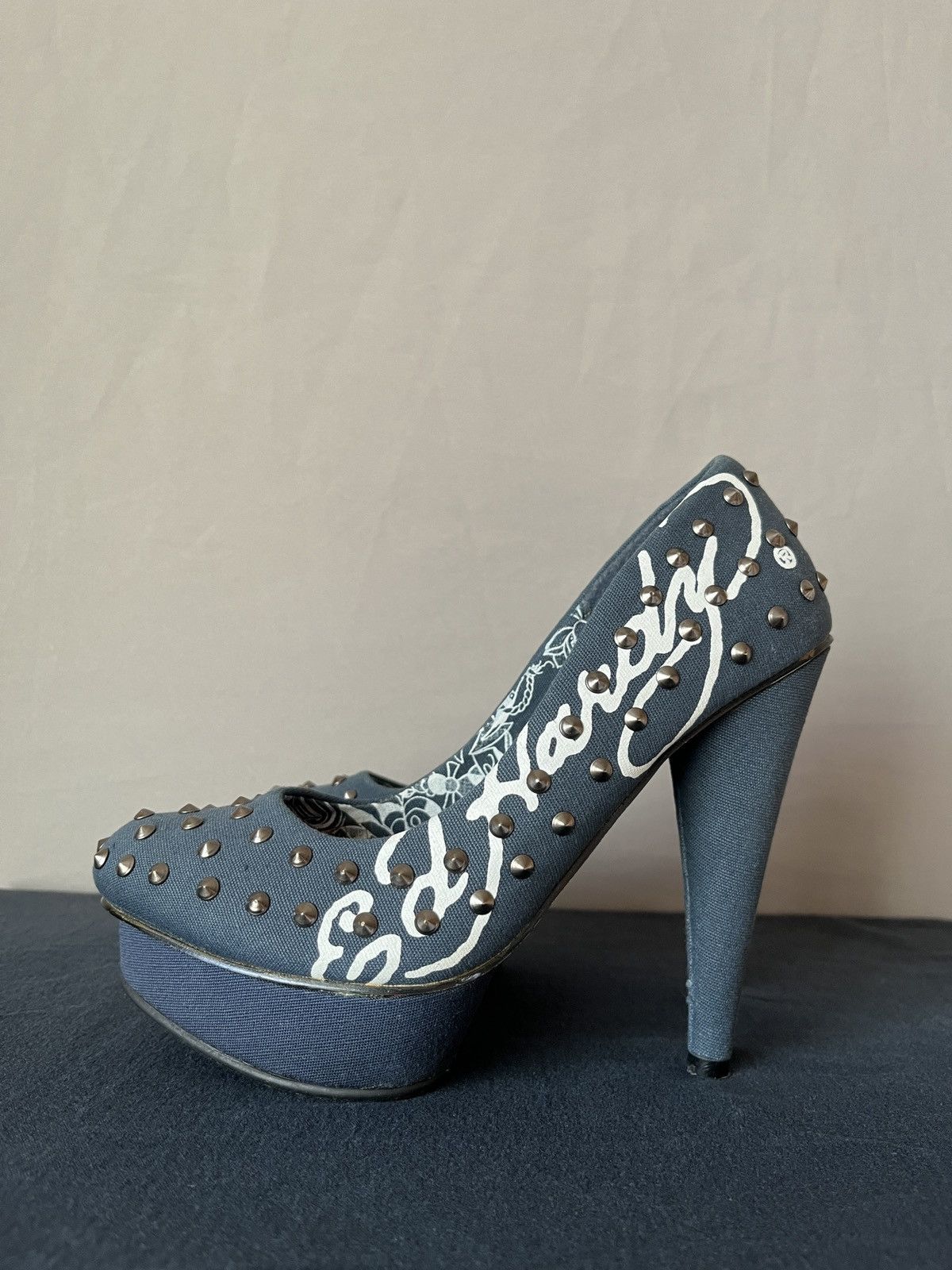 Ed Hardy Ed Hardy Denim Punk Glamour Heels Size US 6 / IT 36 - 1 Thumbnail
