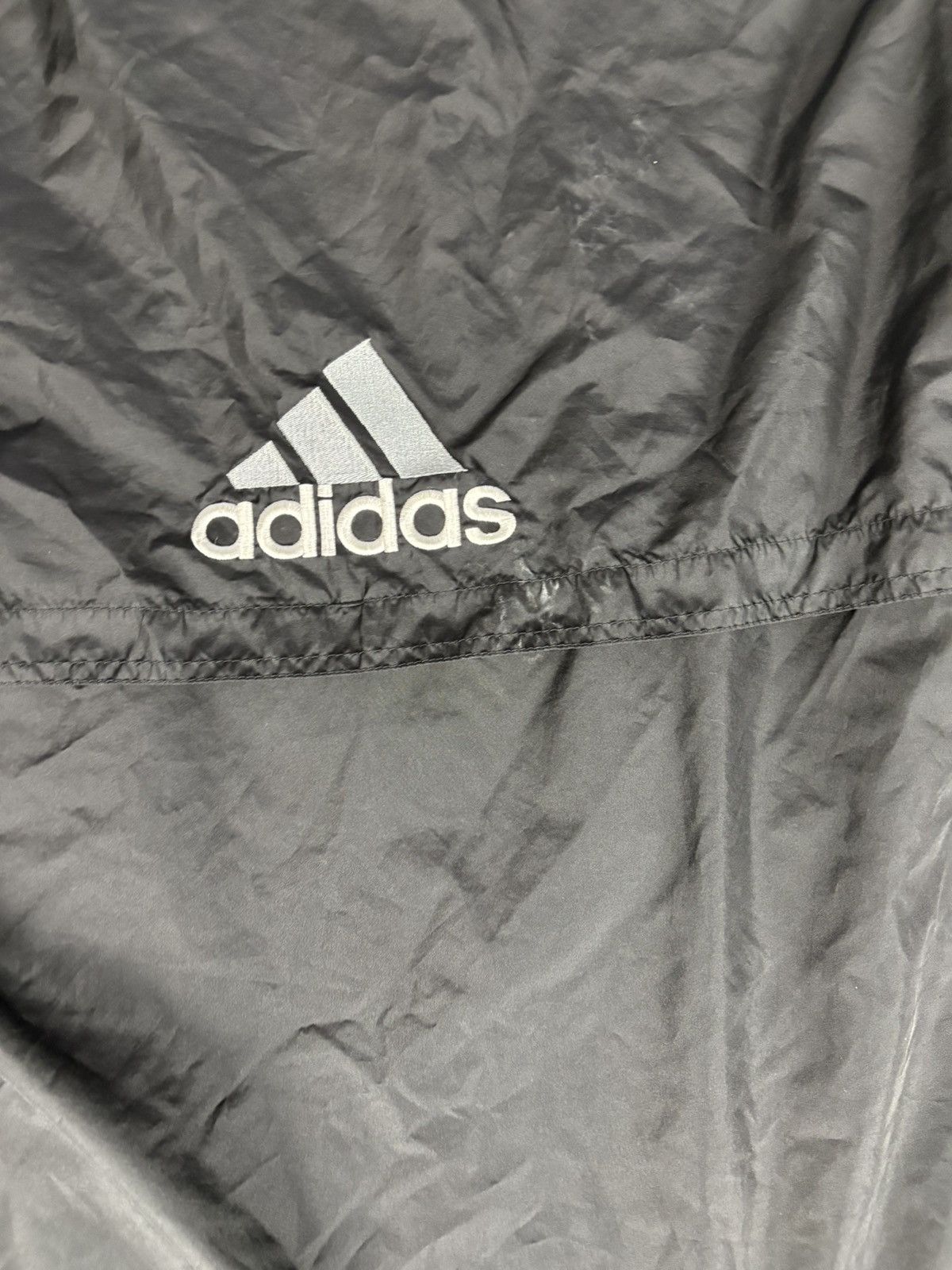 Adidas × Vintage Vintage 90s Black Adidas windbreaker with hood Size US XL / EU 56 / 4 - 5 Thumbnail
