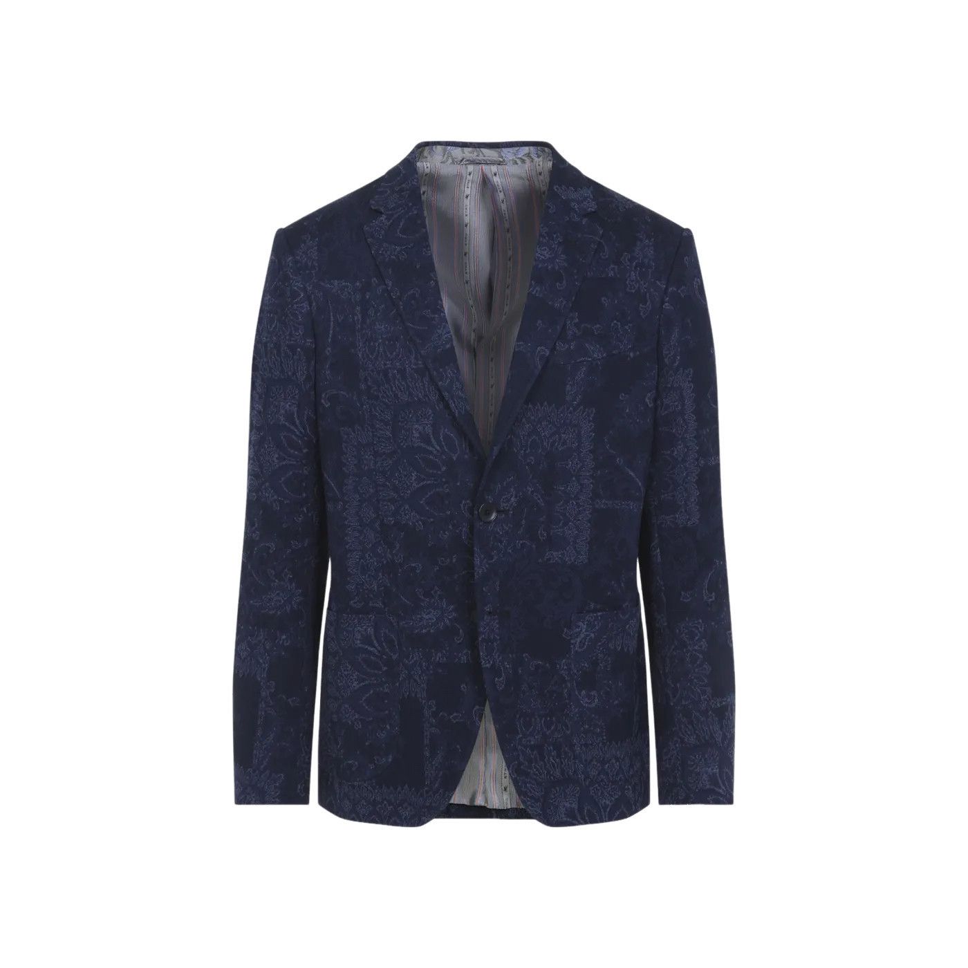 Etro ETRO Blue Cotton Jacket New & Authentic (Men's size:XL;) Size US XL / EU 56 / 4 - 1 Thumbnail