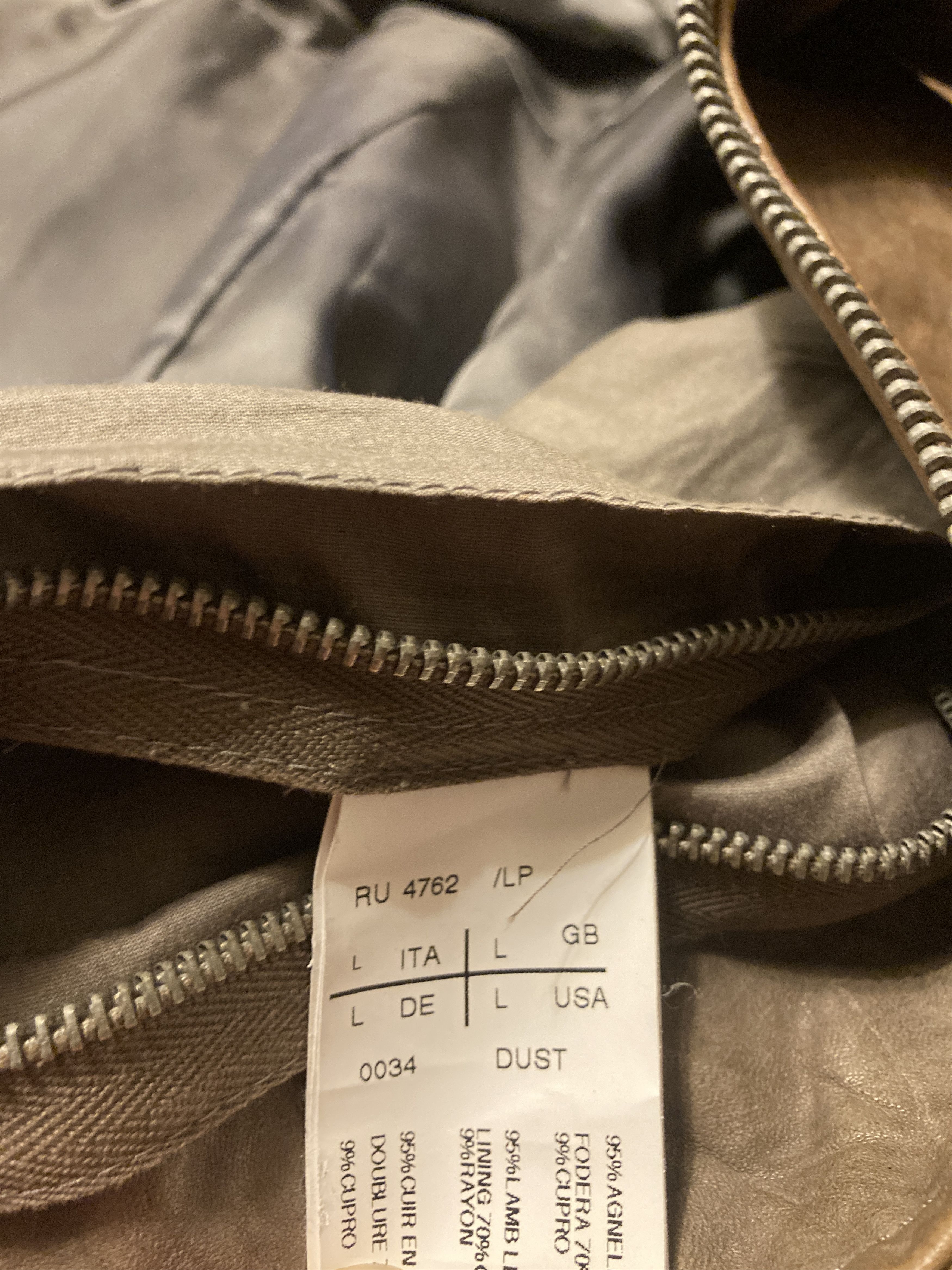 Rick Owens F/W 09 “CRUST” Hammered Lamb Mollino Leather Jacket Dust L Size US L / EU 52-54 / 3 - 17 Thumbnail